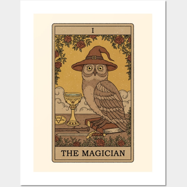 The Magician - Owls Tarot Wall Art by thiagocorrea